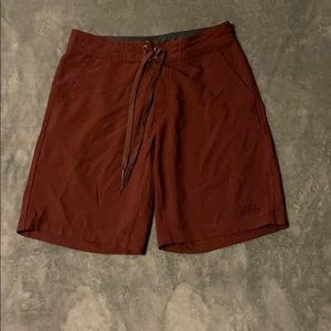 Burgundy Prana Board Shorts